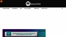 What Geekychild.com website looked like in 2021 (2 years ago)