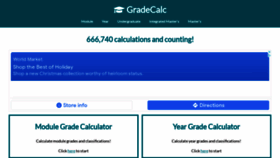 What Gradecalc.co.uk website looked like in 2021 (2 years ago)