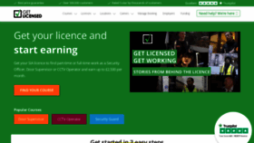 What Get-licensed.co.uk website looked like in 2021 (3 years ago)