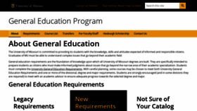 What Generaleducation.missouri.edu website looked like in 2021 (2 years ago)