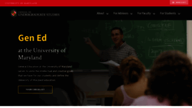 What Gened.umd.edu website looked like in 2021 (2 years ago)