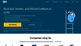 What Go.dev website looked like in 2022 (2 years ago)