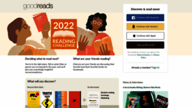 What Goodreads.com website looked like in 2022 (2 years ago)
