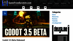 What Gamefromscratch.com website looked like in 2022 (2 years ago)