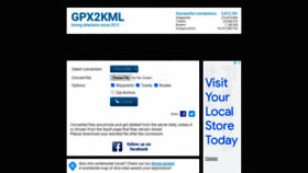 What Gpx2kml.com website looked like in 2022 (2 years ago)