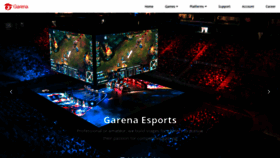 What Garena.com website looked like in 2022 (3 years ago)