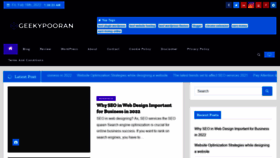 What Geekypooran.com website looked like in 2022 (2 years ago)