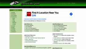 What Gametabs.net website looked like in 2022 (2 years ago)