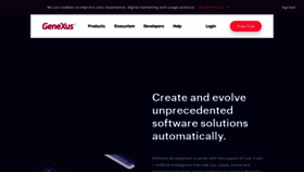 What Genexus.com website looked like in 2022 (2 years ago)