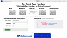 What Getcreditcardnumbers.com website looked like in 2022 (2 years ago)