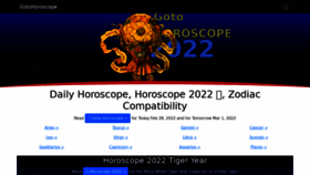 What Gotohoroscope.com website looked like in 2022 (2 years ago)