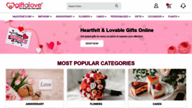 What Giftalove.com website looked like in 2022 (2 years ago)