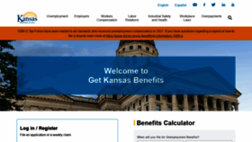 What Getkansasbenefits.gov website looked like in 2022 (3 years ago)
