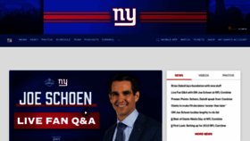 What Giants.com website looked like in 2022 (2 years ago)