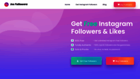What Getinsfollowers.com website looked like in 2022 (2 years ago)