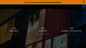 What Goucher.edu website looked like in 2022 (4 years ago)