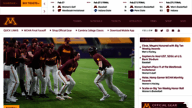 What Gophersports.com website looked like in 2022 (3 years ago)