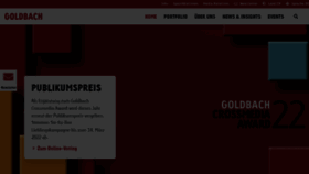 What Goldbach.com website looked like in 2022 (2 years ago)