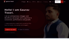 What Gauravtiwari.org website looked like in 2022 (2 years ago)