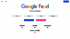 What Googlefeud.com website looked like in 2022 (2 years ago)