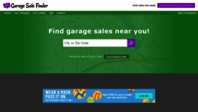 What Garagesalefinder.com website looked like in 2022 (2 years ago)