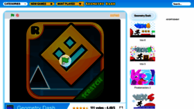 What Geometry-dash.io website looked like in 2022 (3 years ago)