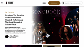 What Grammy.com website looked like in 2022 (2 years ago)