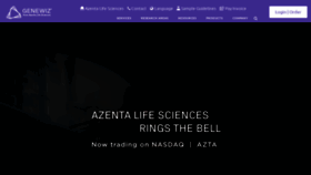 What Genewiz.com website looked like in 2022 (2 years ago)