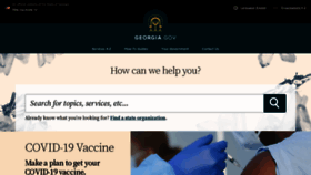 What Georgia.gov website looked like in 2022 (2 years ago)