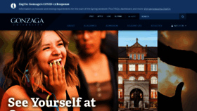 What Gonzaga.edu website looked like in 2022 (3 years ago)