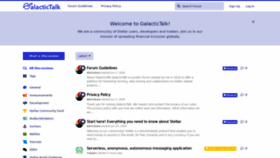 What Galactictalk.org website looked like in 2022 (2 years ago)