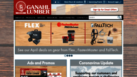 What Ganahllumber.com website looked like in 2022 (2 years ago)