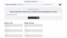 What Gebetszeiten.zone website looked like in 2022 (2 years ago)