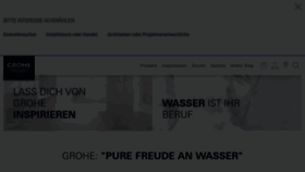 What Grohe.de website looked like in 2022 (2 years ago)