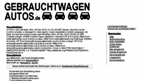 What Gebrauchtwagenautos.de website looked like in 2011 (13 years ago)