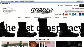 What Gordini.jp website looked like in 2022 (1 year ago)