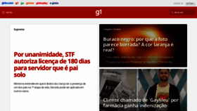 What G1.com.br website looked like in 2022 (1 year ago)