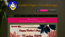 What Goldenfingersthaimassage.co.nz website looked like in 2022 (1 year ago)
