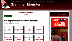 What Grammar-monster.com website looked like in 2022 (1 year ago)