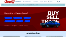 What Gatewayclassiccars.com website looked like in 2022 (1 year ago)