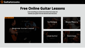 What Guitarlessons.com website looked like in 2022 (1 year ago)
