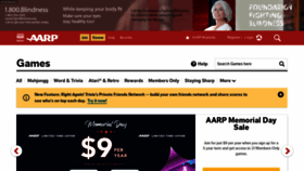 What Games.aarp.org website looked like in 2022 (2 years ago)