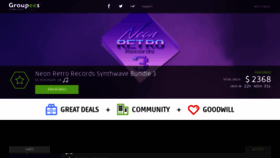 What Groupees.com website looked like in 2022 (1 year ago)