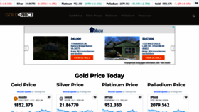 What Goldprice.com website looked like in 2022 (1 year ago)