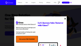 What Ginee.com website looked like in 2022 (1 year ago)