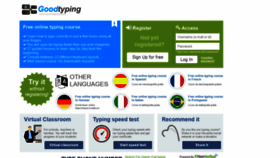 What Goodtyping.com website looked like in 2022 (1 year ago)