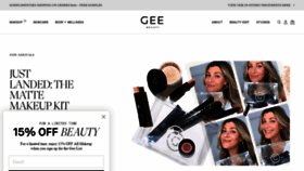 What Geebeauty.com website looked like in 2022 (1 year ago)