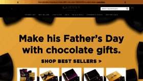 What Godiva.com website looked like in 2022 (1 year ago)