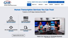 What Gmrtranscription.com website looked like in 2022 (1 year ago)
