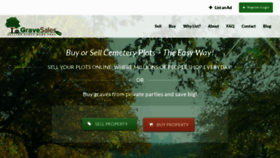 What Gravesales.com website looked like in 2022 (1 year ago)